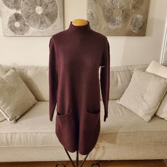 Max Studio Turtleneck Long Sleeve Knit Dress - Picture 2 of 10